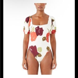 Kate spade Floral Puff Sleeve Bodysuit
